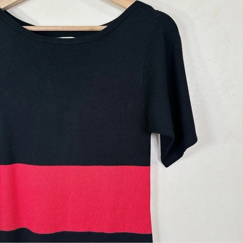 Banana Republic Womens Size Small Knit Color Block Short Sleeve Sweater Dress